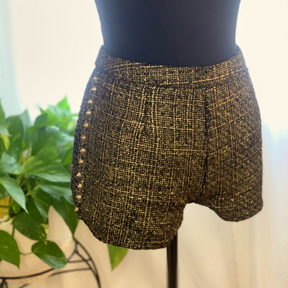 Gold & Black Shorts